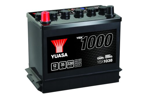 YUASA YBX1038 12V 35Ah 330A, Ca-Ca technológiás indító akkumulátor